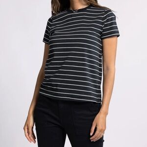 Thread & Supply Black and White Striped Asher Tee